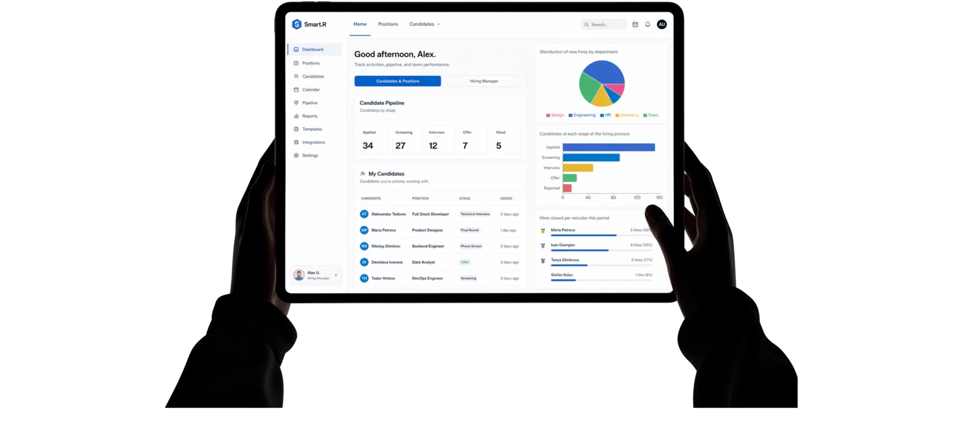 Smart.R Dashboard - Visual Hiring Pipeline